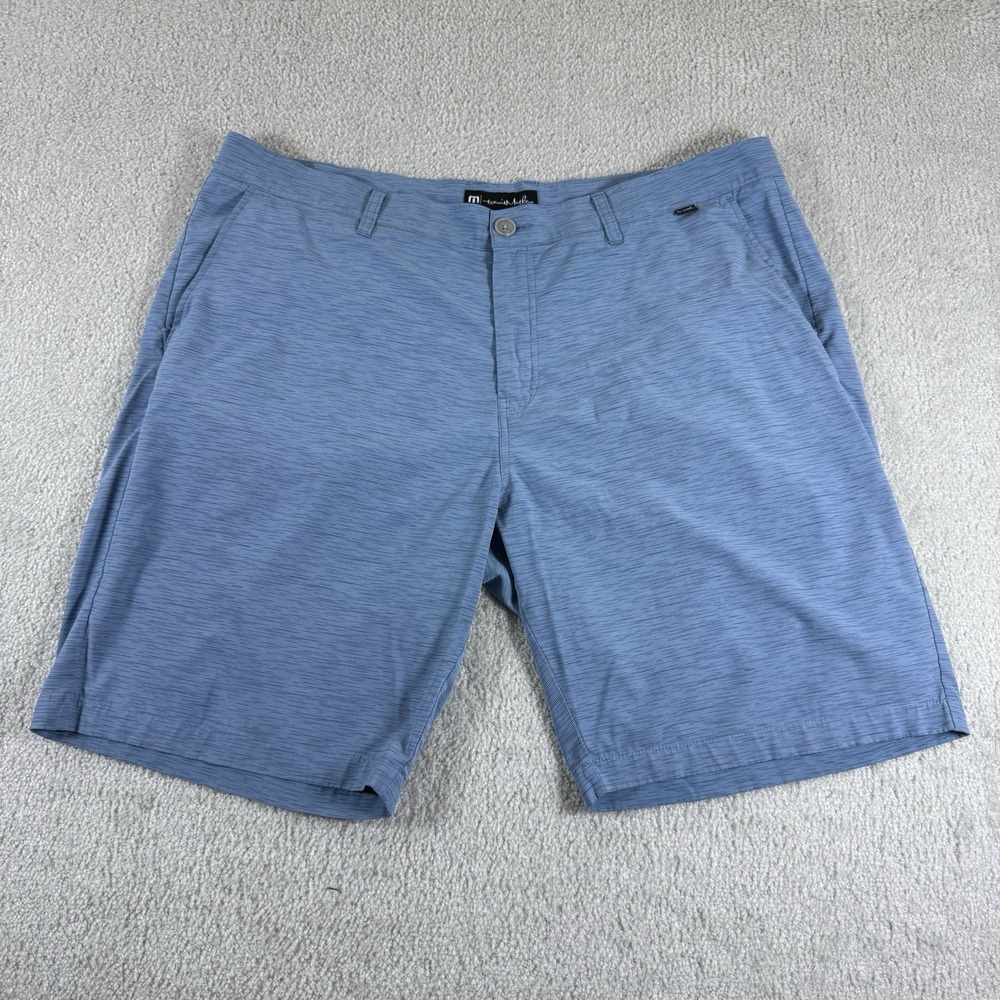 Travis Mathew Shorts Mens Size‎ 40 Blue Chino Golf Flat Front Stretch